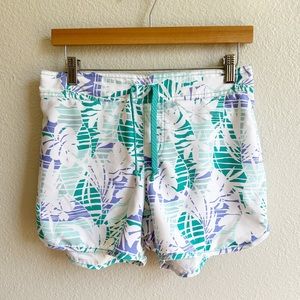 Columbia Performance Fishing Gear Summer Shorts Green Purple Size Medium